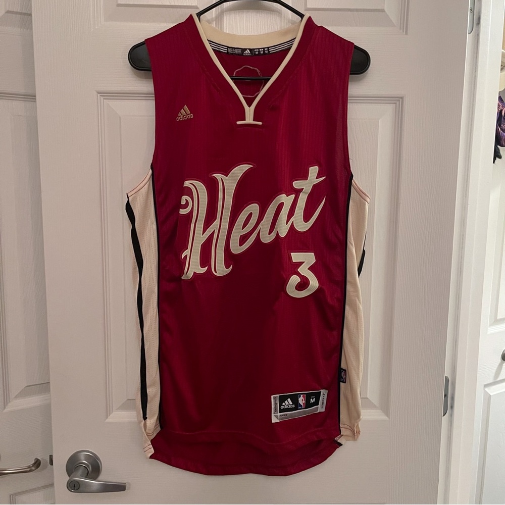 Dwayne Wade Number 3 Heat Basketball Jersey
